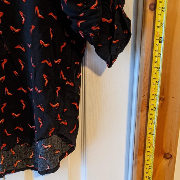 Brody Miles Red Stiletto Blouse sz L - Picture 7 of 13